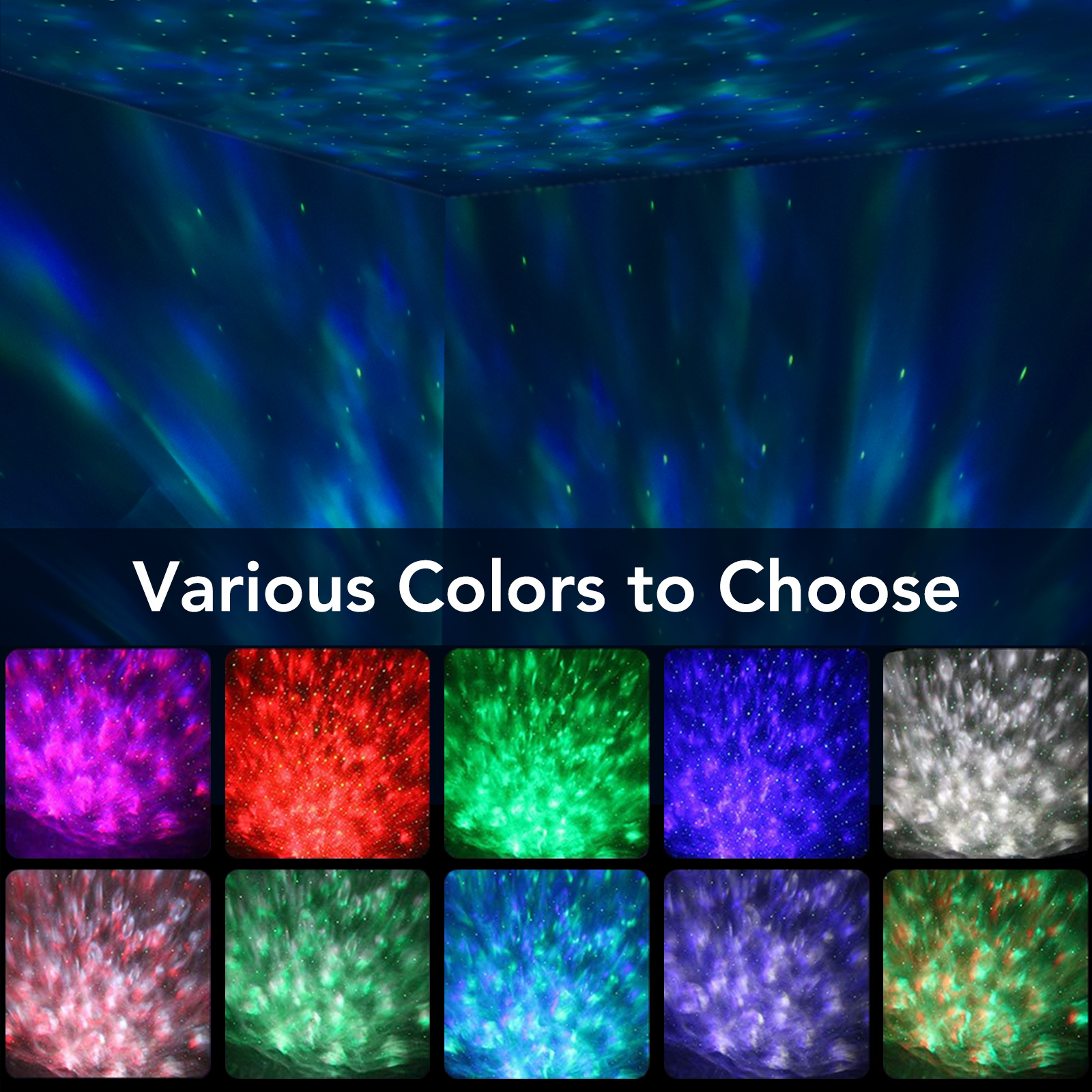 AuraGlow Galaxy Projector- 360° Starry Sky Light